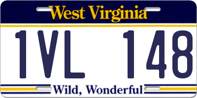 WV license plate 1VL148
