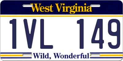 WV license plate 1VL149