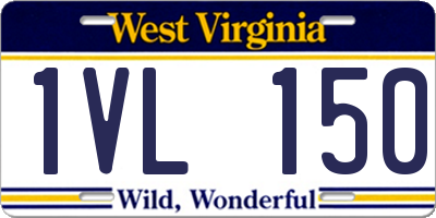 WV license plate 1VL150