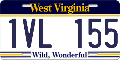 WV license plate 1VL155