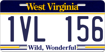 WV license plate 1VL156