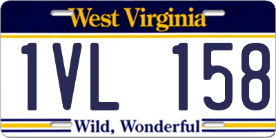 WV license plate 1VL158