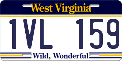 WV license plate 1VL159