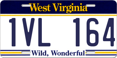 WV license plate 1VL164