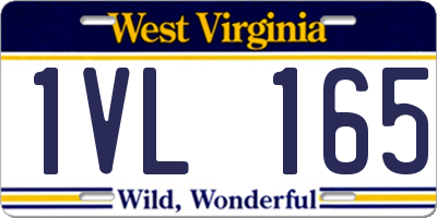 WV license plate 1VL165