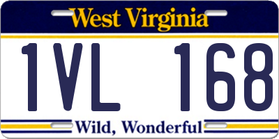WV license plate 1VL168