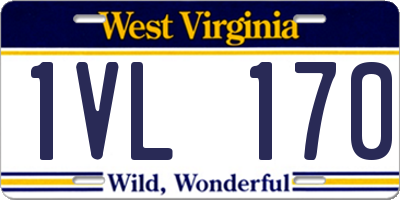WV license plate 1VL170