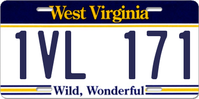 WV license plate 1VL171