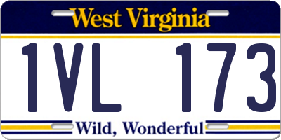 WV license plate 1VL173