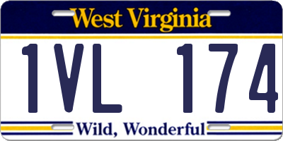 WV license plate 1VL174