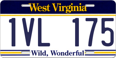 WV license plate 1VL175