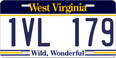 WV license plate 1VL179