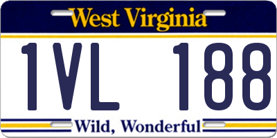 WV license plate 1VL188