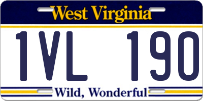 WV license plate 1VL190