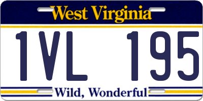 WV license plate 1VL195
