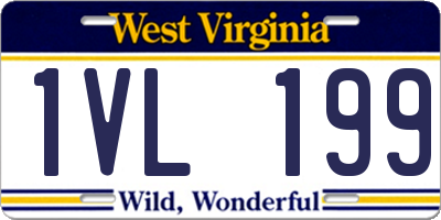 WV license plate 1VL199