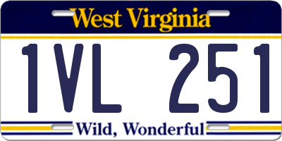 WV license plate 1VL251