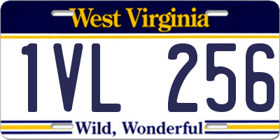 WV license plate 1VL256