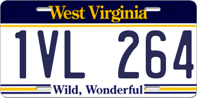 WV license plate 1VL264