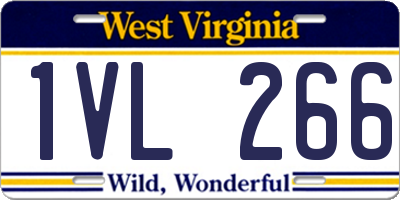WV license plate 1VL266