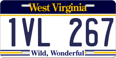 WV license plate 1VL267