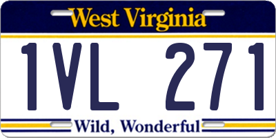 WV license plate 1VL271