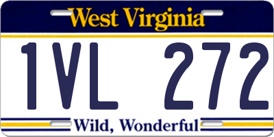 WV license plate 1VL272