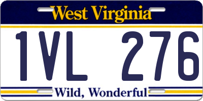 WV license plate 1VL276