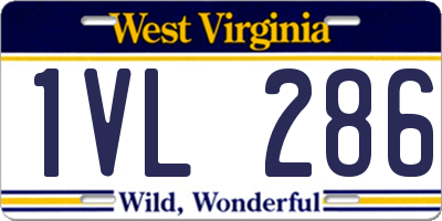 WV license plate 1VL286