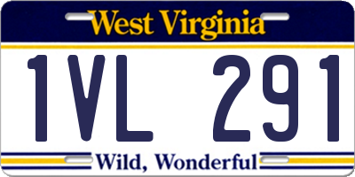 WV license plate 1VL291