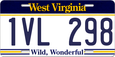 WV license plate 1VL298