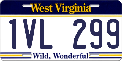 WV license plate 1VL299