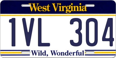 WV license plate 1VL304