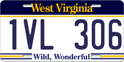 WV license plate 1VL306