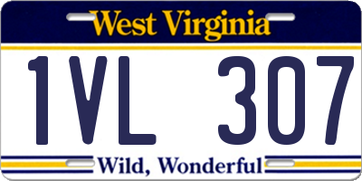 WV license plate 1VL307