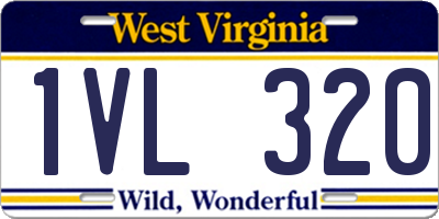 WV license plate 1VL320