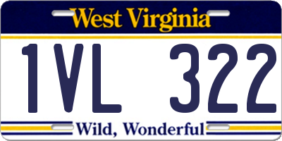 WV license plate 1VL322