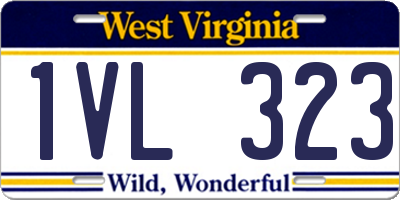 WV license plate 1VL323