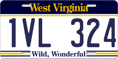 WV license plate 1VL324