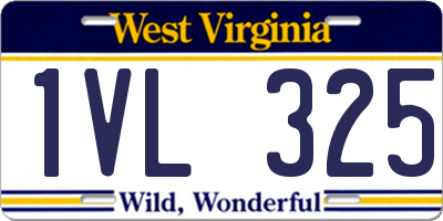WV license plate 1VL325
