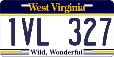 WV license plate 1VL327