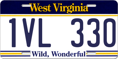 WV license plate 1VL330