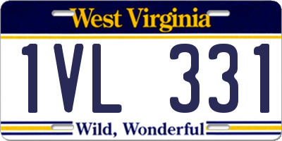 WV license plate 1VL331
