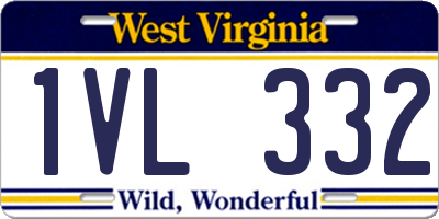 WV license plate 1VL332