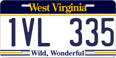 WV license plate 1VL335
