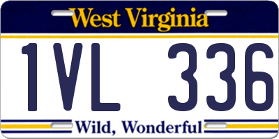WV license plate 1VL336