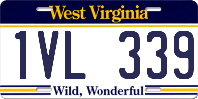 WV license plate 1VL339