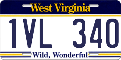 WV license plate 1VL340