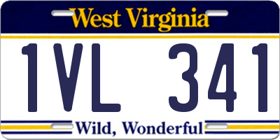 WV license plate 1VL341