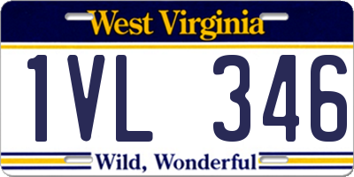 WV license plate 1VL346